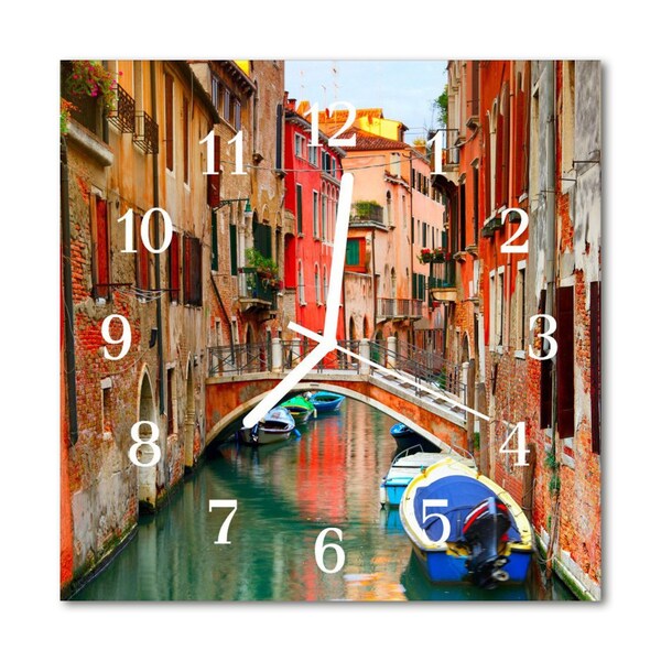 Horloge murale en verre Venise