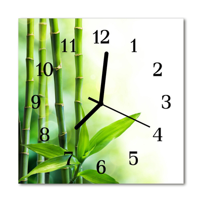 Horloge murale en verre Bambou