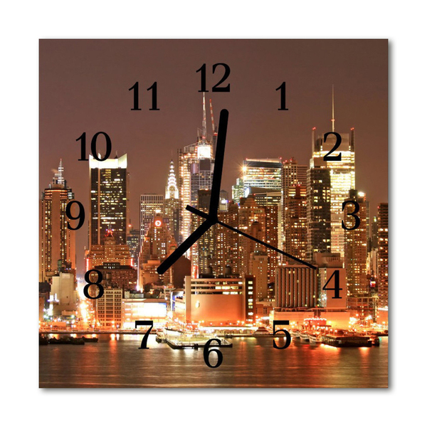 Horloge murale en verre Ligne d'horizon