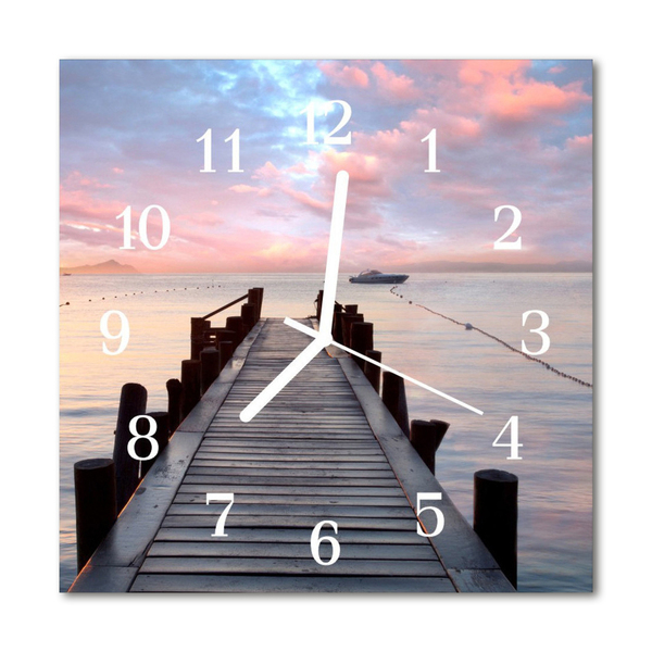 Horloge murale en verre Pont