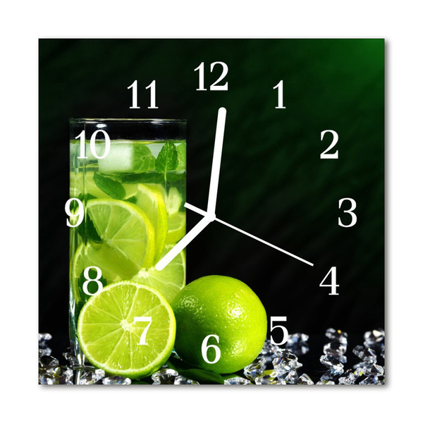 Horloge murale en verre Chaux