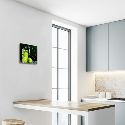 Horloge murale en verre Chaux
