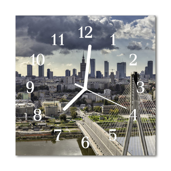 Horloge murale en verre Varsovie