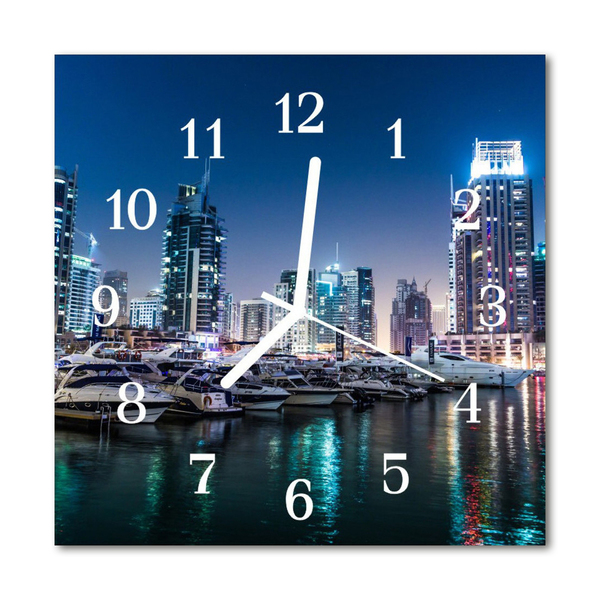 Horloge murale en verre Ligne d'horizon