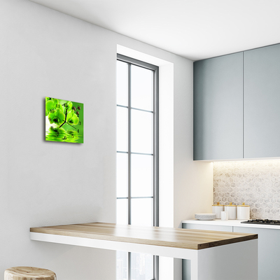 Horloge murale en verre Orchidée