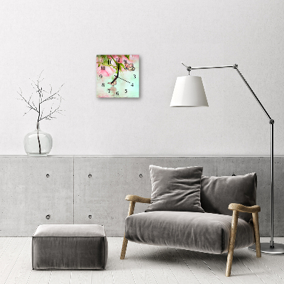 Horloge murale en verre Papillons