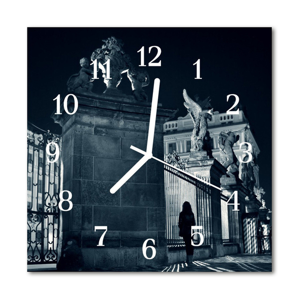 Horloge murale en verre Hradcany