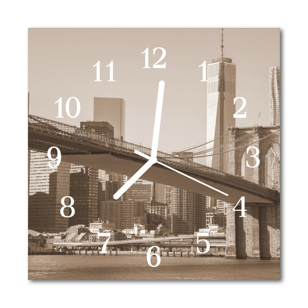 Horloge murale en verre Ligne d'horizon