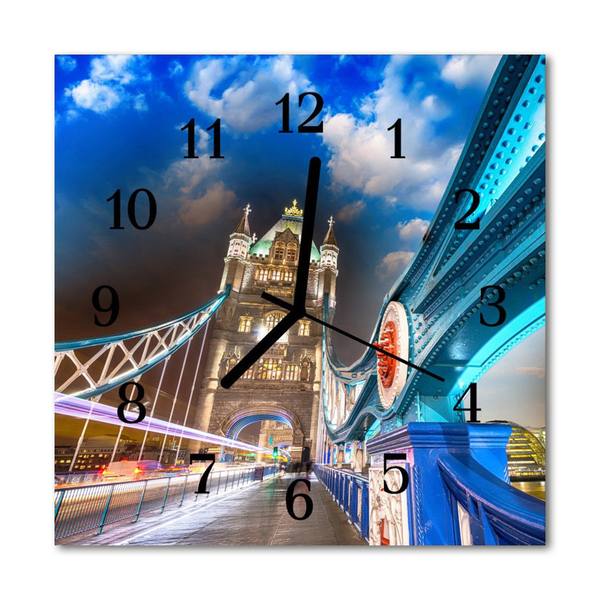 Horloge murale en verre Pont