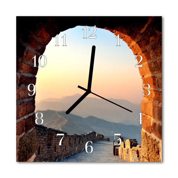 Horloge murale en verre Grande muraille de chine