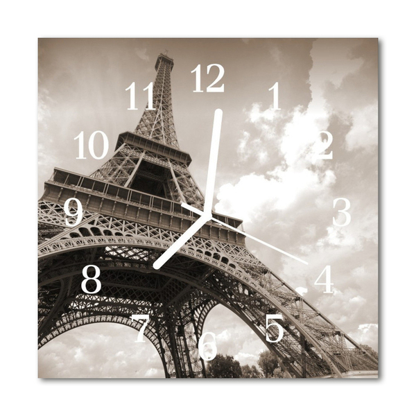 Horloge murale en verre Paris