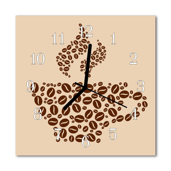 Horloge murale en verre Café