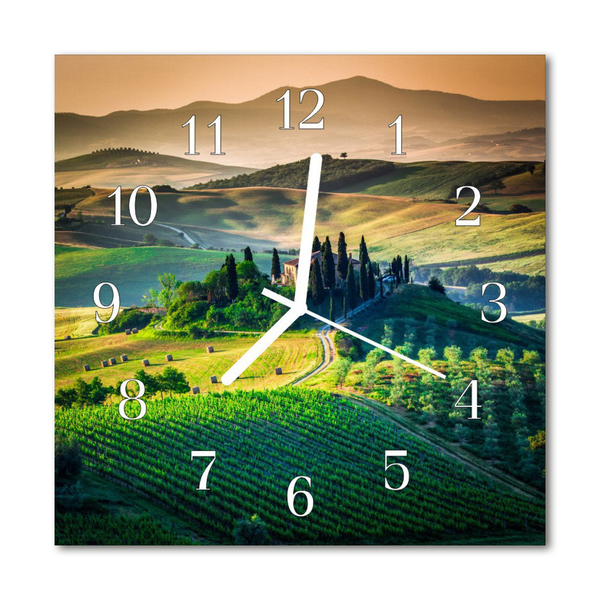 Horloge murale en verre Campagne