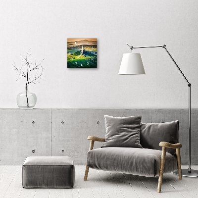Horloge murale en verre Campagne