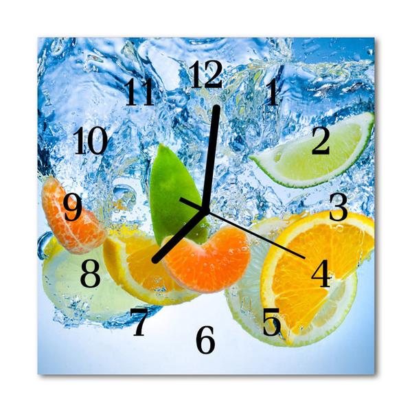 Horloge murale en verre Agrumes