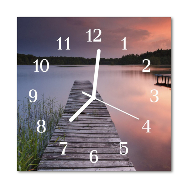 Horloge murale en verre Pont