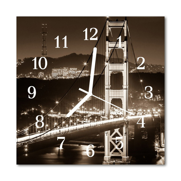 Horloge murale en verre Pont