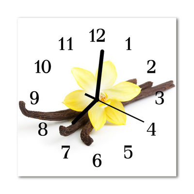 Horloge murale en verre Orchidée vanille
