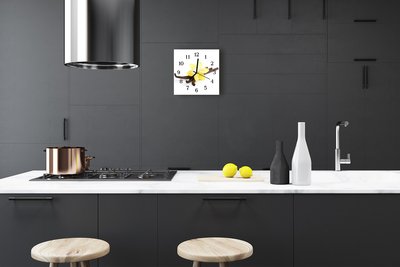 Horloge murale en verre Orchidée vanille