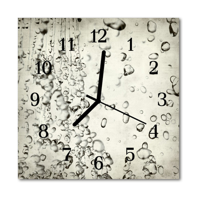 Horloge murale en verre Gouttes