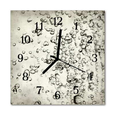 Horloge murale en verre Gouttes