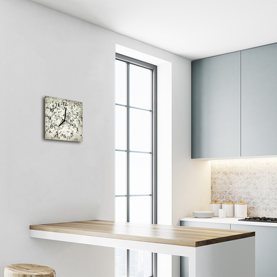 Horloge murale en verre Gouttes
