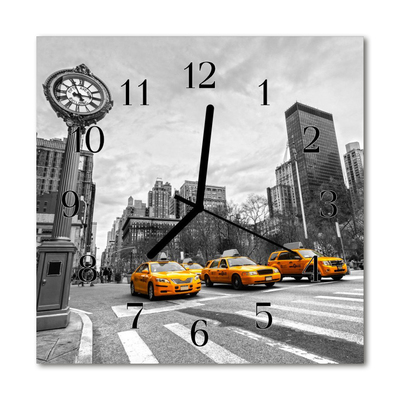 Horloge murale en verre Taxi