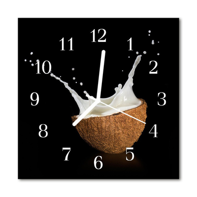 Horloge murale en verre Noix de coco