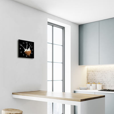 Horloge murale en verre Noix de coco