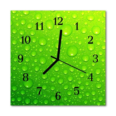 Horloge murale en verre Gouttes