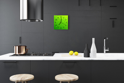 Horloge murale en verre Gouttes