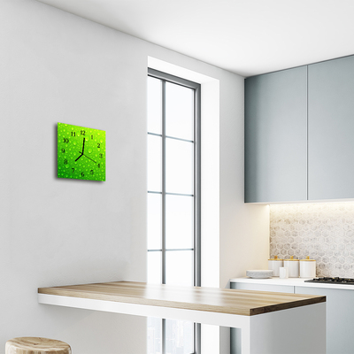 Horloge murale en verre Gouttes
