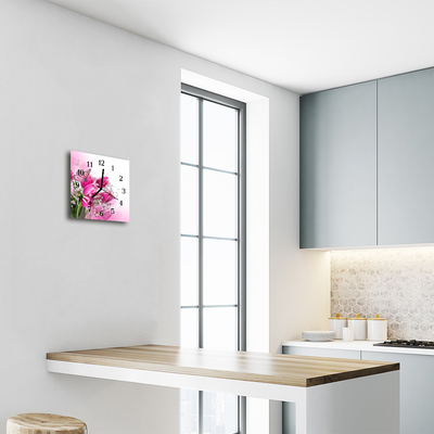Horloge murale en verre Papillon