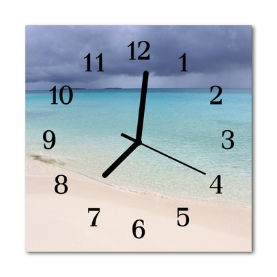 Horloge murale en verre Plage