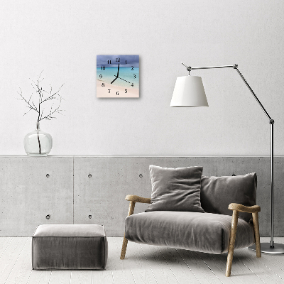 Horloge murale en verre Plage