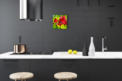 Horloge murale en verre Orchidée