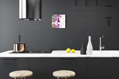 Horloge murale en verre Papillons