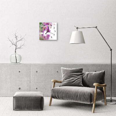 Horloge murale en verre Papillons