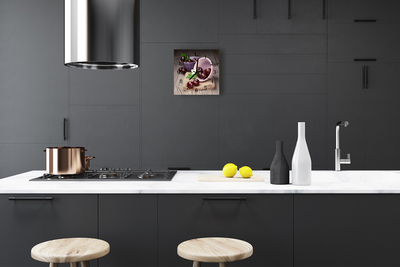 Horloge murale en verre Cerises