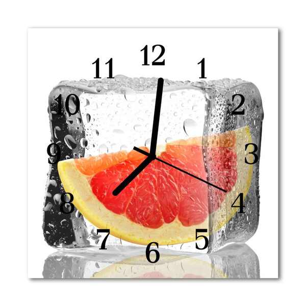Horloge murale en verre Glace au pamplemousse
