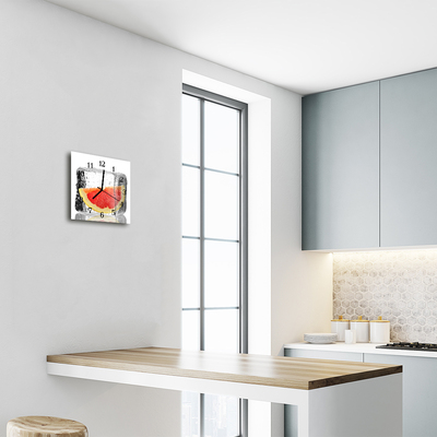 Horloge murale en verre Glace au pamplemousse