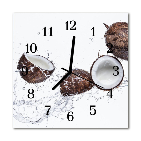 Horloge murale en verre Noix de coco