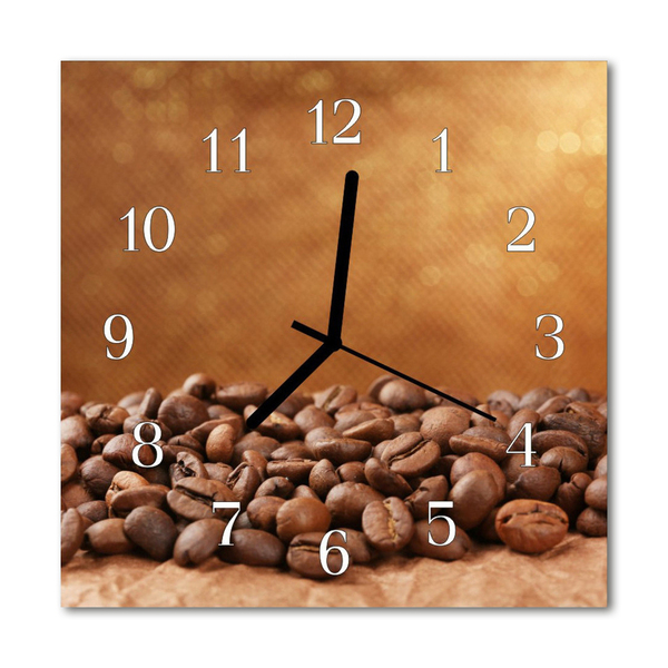 Horloge murale en verre Café en grains
