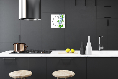 Horloge murale en verre Menthe