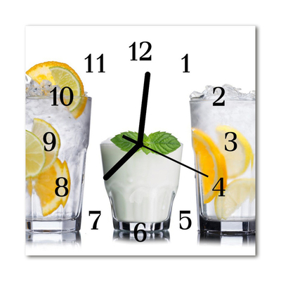 Horloge murale en verre Citron