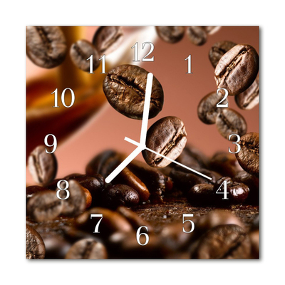 Horloge murale en verre Café en grains