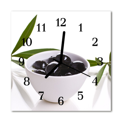 Horloge murale en verre Olives