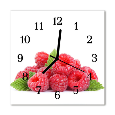 Horloge murale en verre Framboises