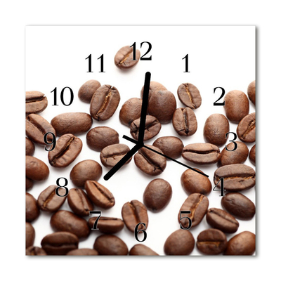 Horloge murale en verre Café en grains