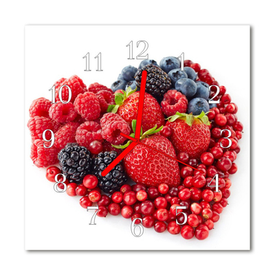 Horloge murale en verre Fruit